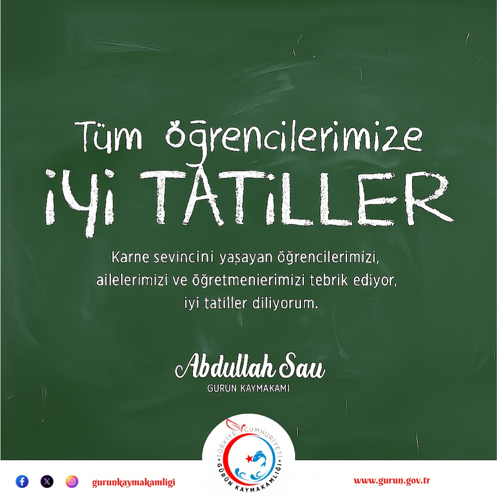 İYİ TATİLER 