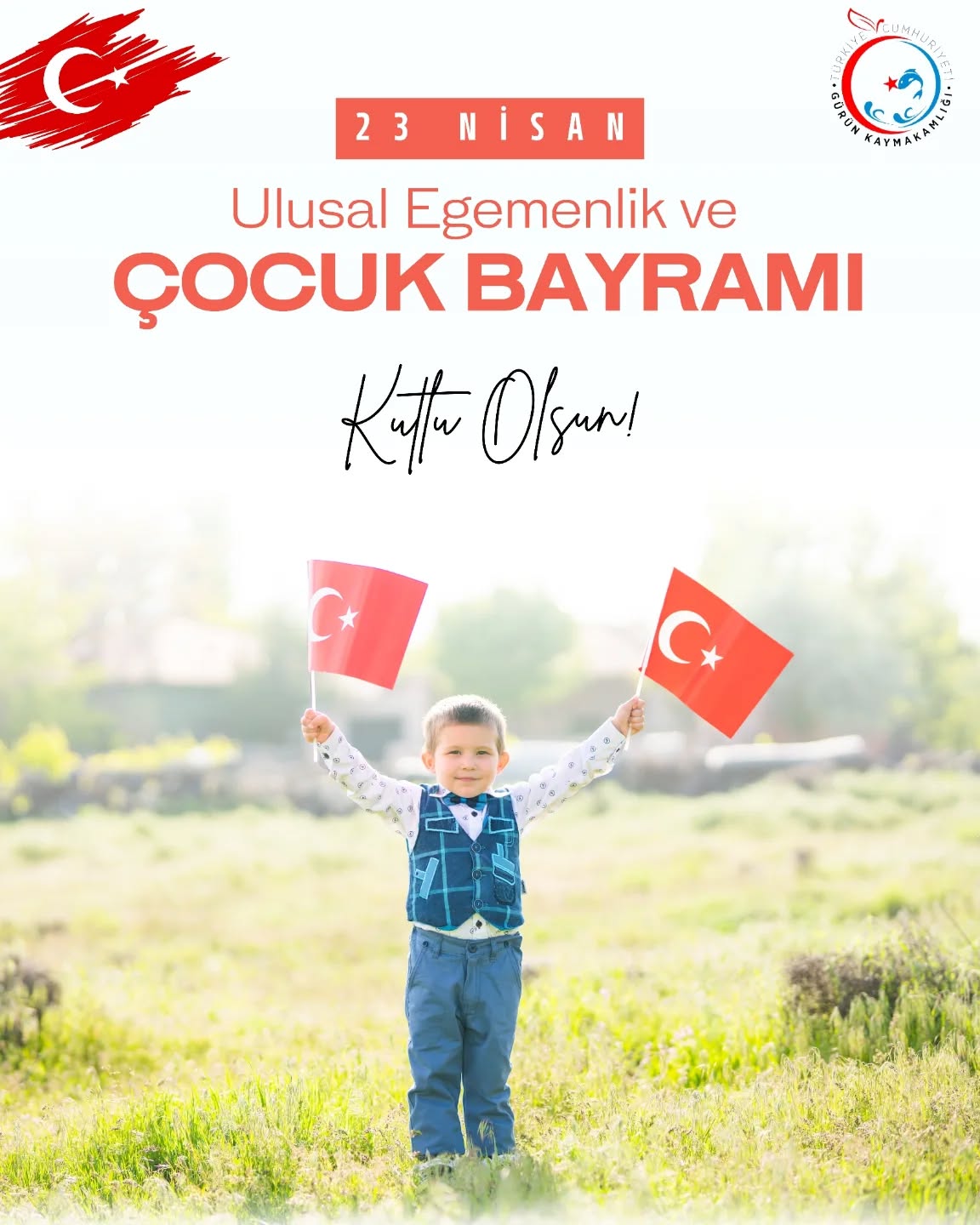 Küçük ellerin büyük düşler kurduğu, sevgiyle yoğrulmuş bir gelecek için; yaşasın 23 Nisan!” 